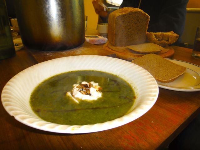 wild nettle and garlic soup